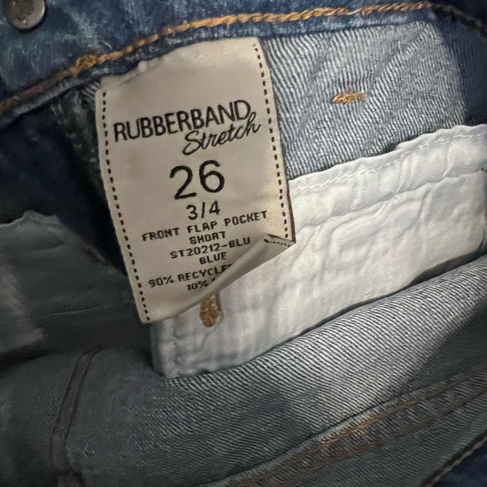 Rubberband Denim - Denim Pocket Detail Women's Shorts size 26 or 3/4 - Picture 8 of 8
